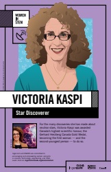 A poster on Victoria Kaspi from Ingenium Museum's Women in Stem poster series.