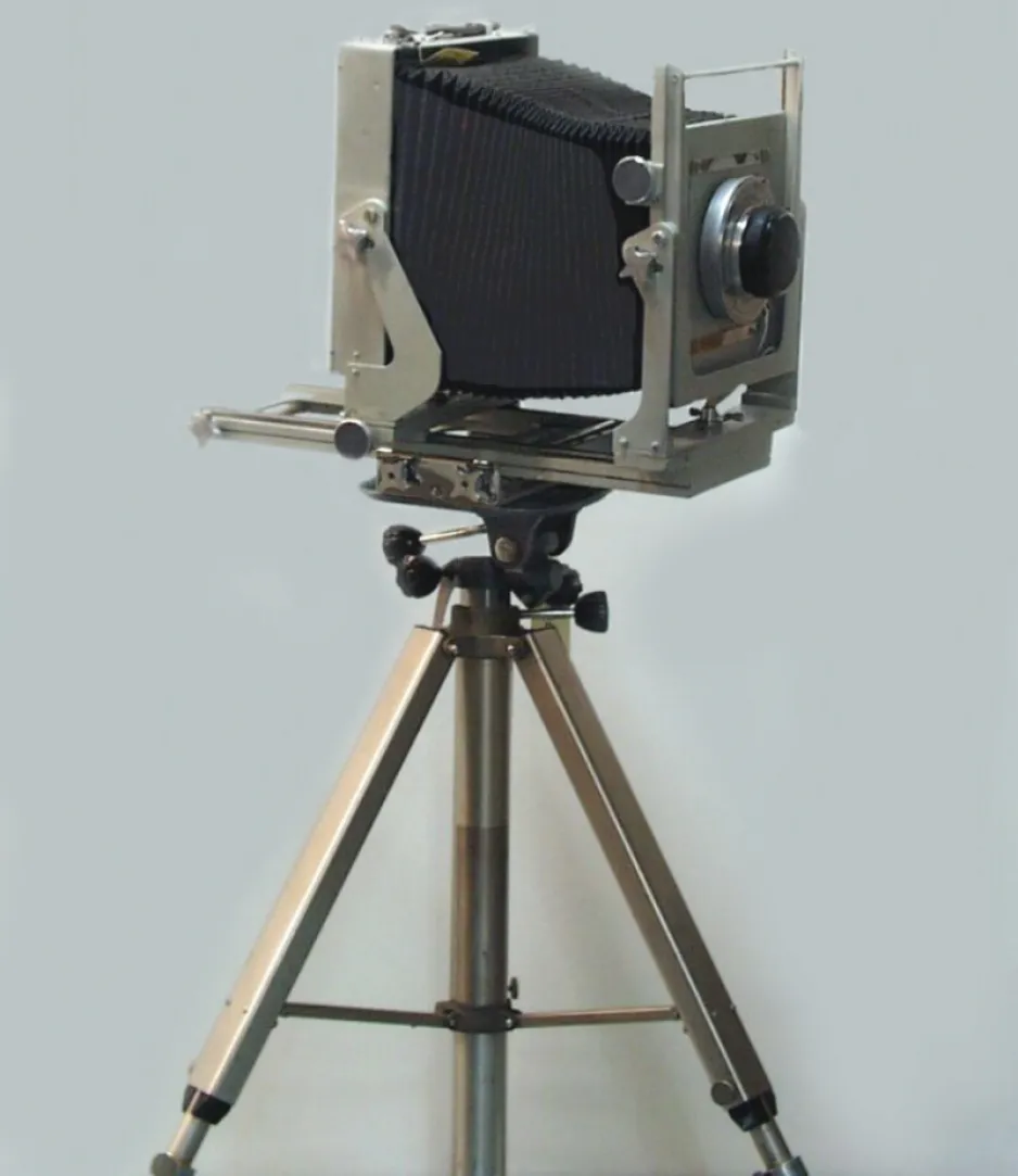 Ce Calumet 8 po × 10 po à soufflet était le principal appareil photo de Karsh. 