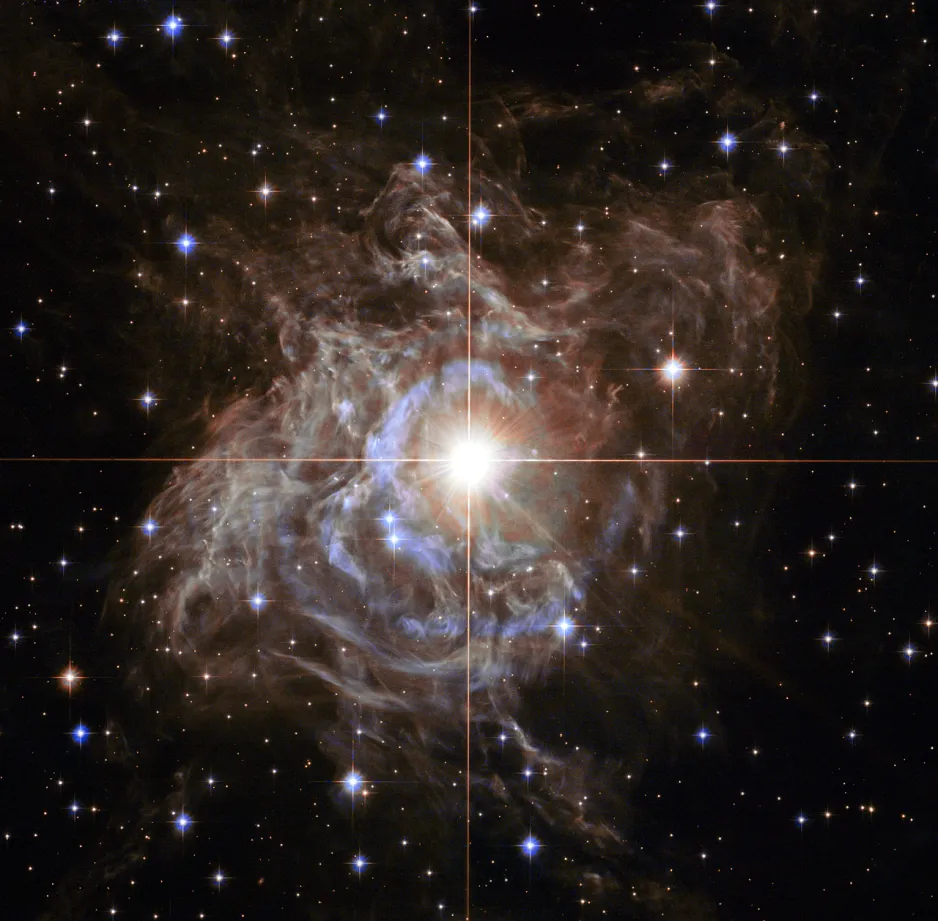 Une image de l'étoile RS Puppis, l'étoile variable de type céphéide la plus brillante