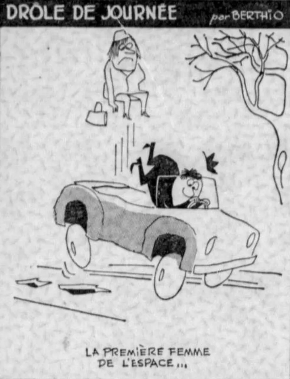 Berthio, « Drôle de journée. » La Presse, 15 avril 1961, 2.