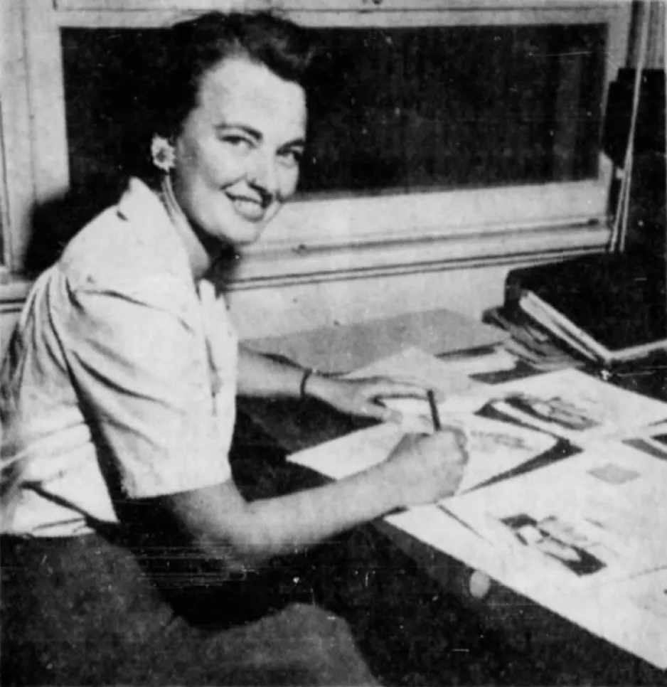 Janet Elizabeth Lowe. Anon., “Winnipeg Girl Decorates Canada’s Latest Plane.” The Winnipeg Tribune, 23 July 1946, 11.