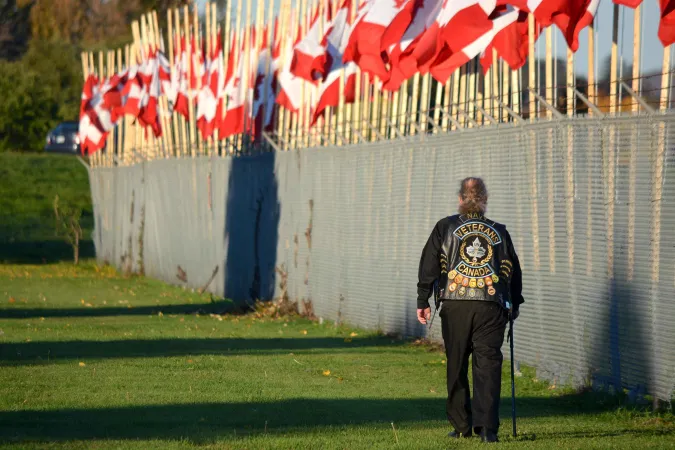 Veteran Gordon Jensen, organizer of the Flags of Remembrance ceremony in Ottawa
