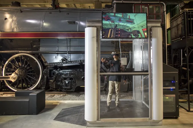  VR train experience at the Museum