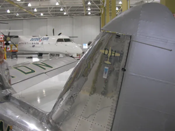Le KDN présenté dans le hangar de livraison de Bombardier.