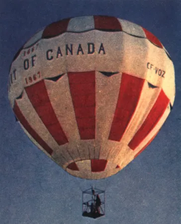 The Spirit of Canada hot air balloon. Peter Calamai, “Lots of hot air and a high old time.” Canadian, 26 August 1967, 14.
