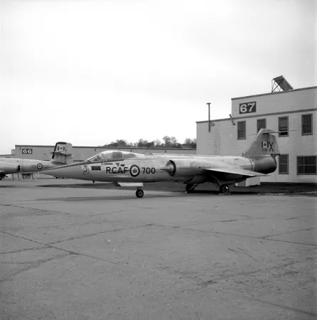The Lockheed F-104A Starfighter parked on the ground