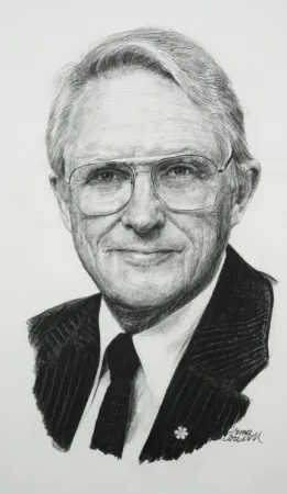 Douglas Copp was Canadian biochemist who worked on the Manhattan Project and found a protein to help cure bone disease. Source: The Canadian Medical Hall of Fame and Irma Coucill (artist).