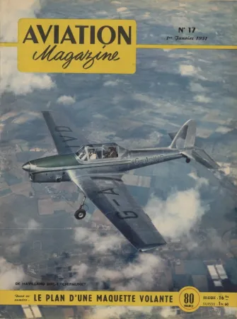 Un des premiers de Havilland Canada Chipmunk importés au Royaume-Uni. Anon., « De Havilland [Canada] DHC-1 ‘Chipmunk.’ » Aviation Magazine, 1er janvier 1951, couverture.