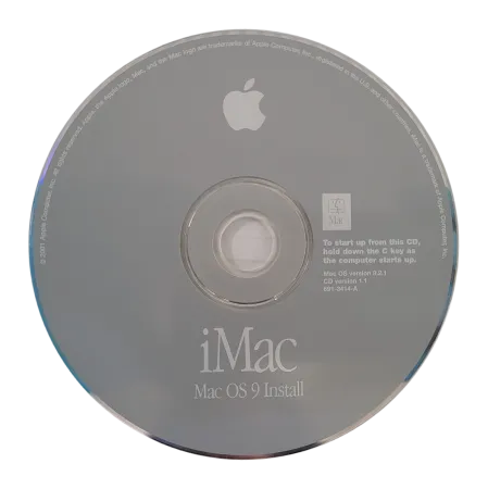 Artefact 2011.0015.009 CD-ROM du logiciel iMac Mac OS Install