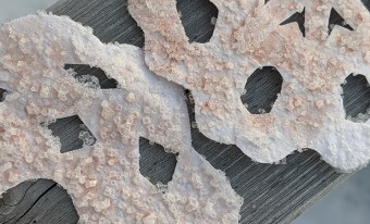 Flocon de neige en papier recouvert de sel cristallisé