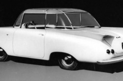 The very first Zar Zar-Car automobile / microcar, Windsor, Ontario. Arthur Prévost, “La première auto entièrement canadienne bientôt en vente!” Le Petit Journal, 25 October 1959, 67.