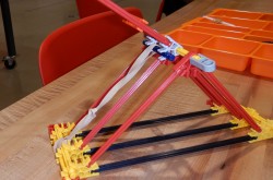 A catapult built out of K'Nex