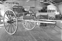 A cart, or gig, in the former Agriculture Museum at the Central Experimental Farm, circa 1937